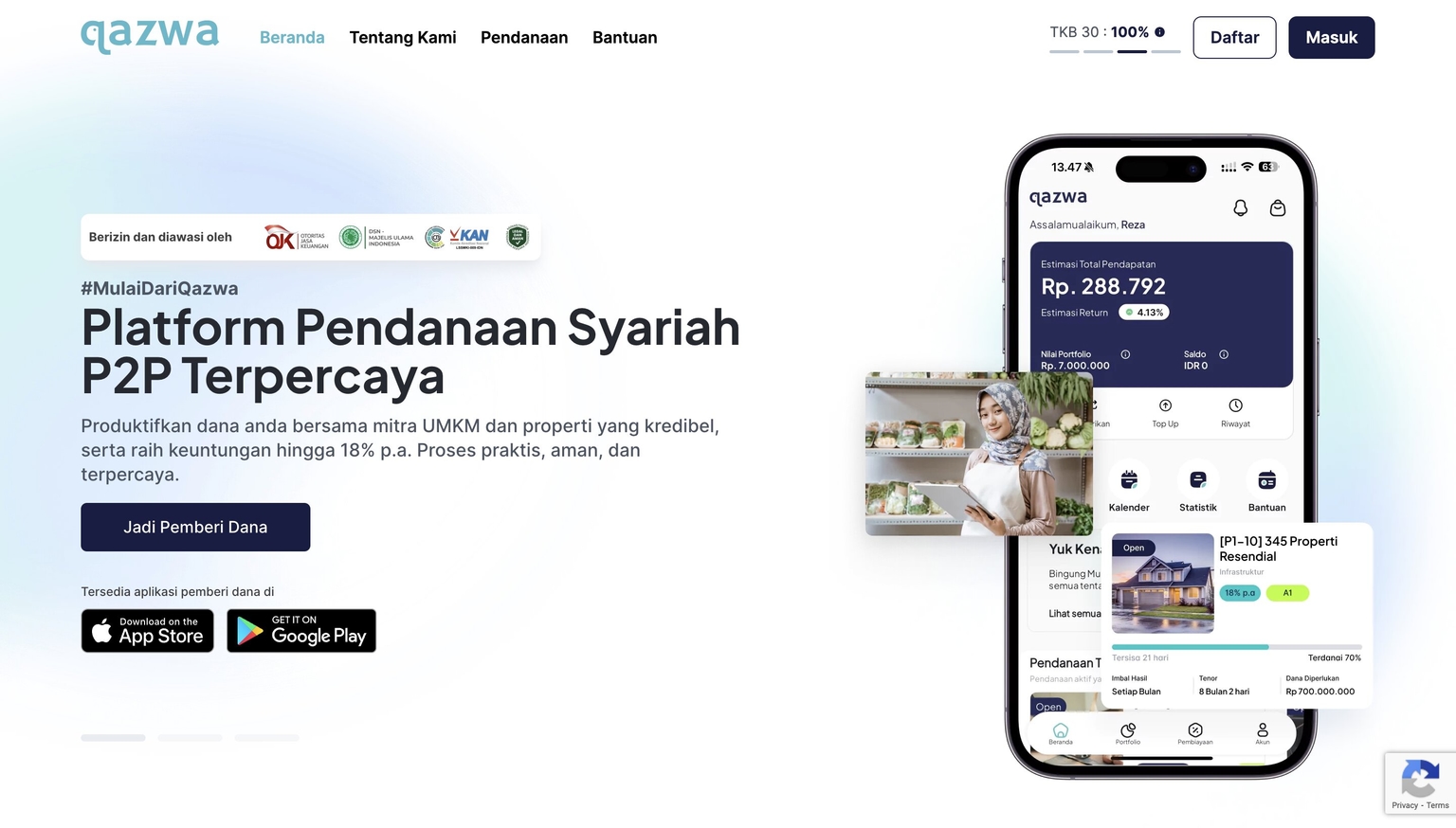 Qazwa P2P Lending Syariah